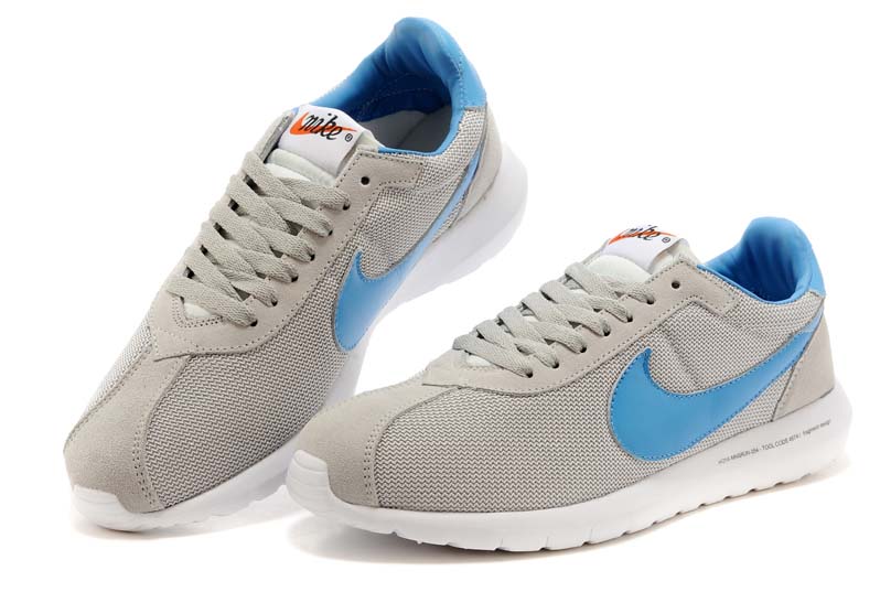 nike roshe run 2015 cuir maille olympique gris bleu (5)